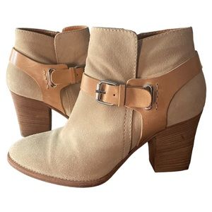 AQUATALIA by Marvin K. 'Fran' Waterproof Chelsea Buckle Bootie BEIGE 10 MSRP 475